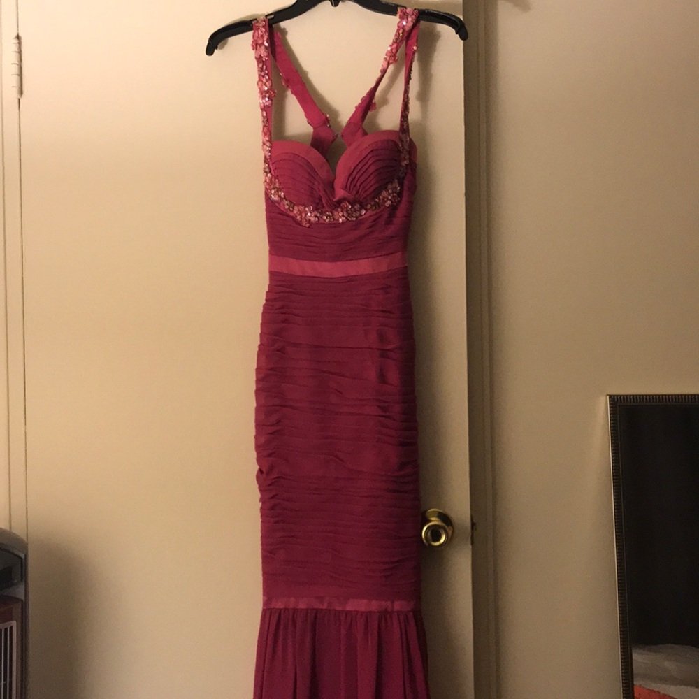 Pretty pink prom dress! Size zero. Worn once! - Picture 4 of 8